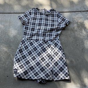 Zara kids plaid romper dress, size 13-14